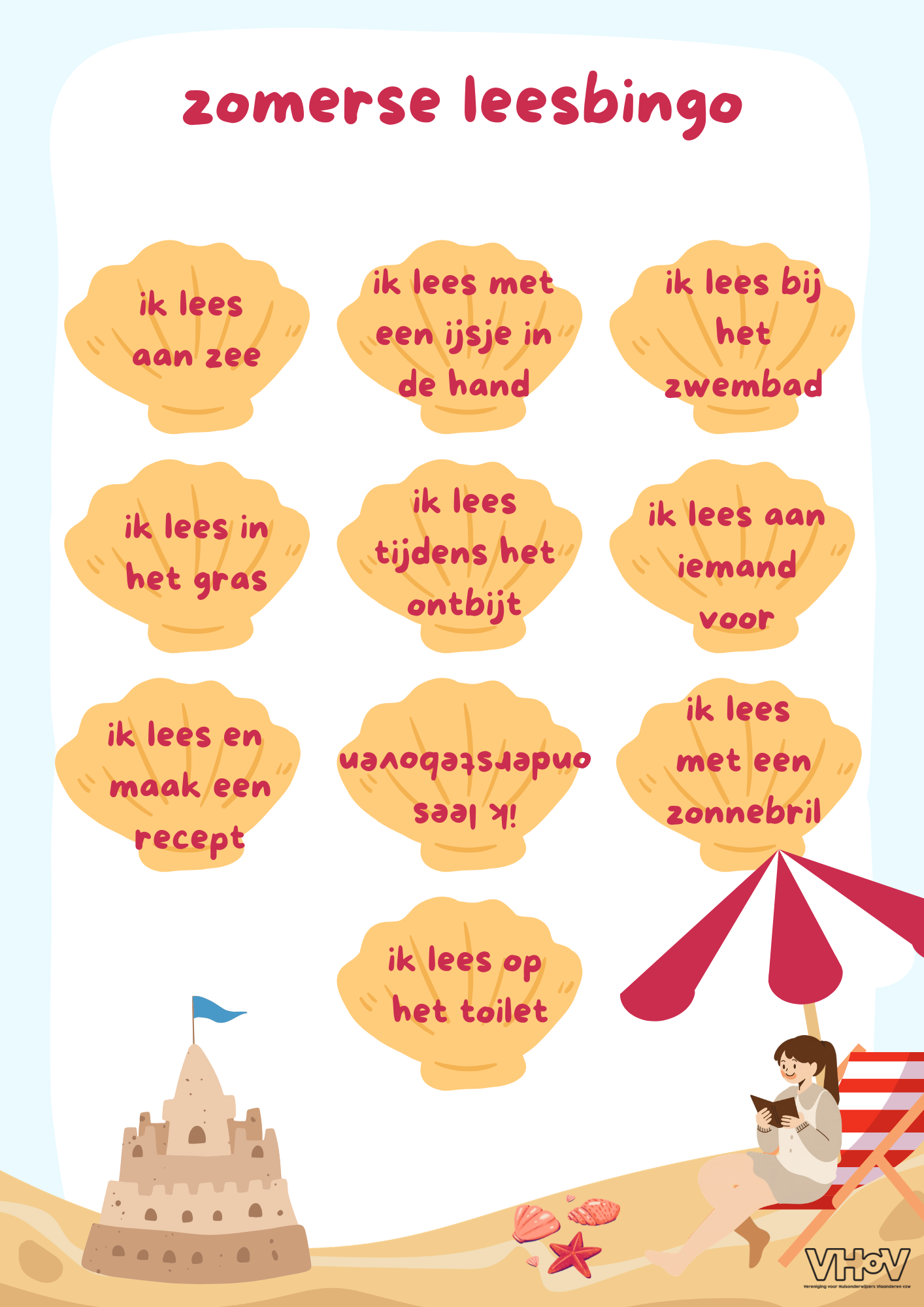 Download 'leesbingo en logboek' zomerse boekenclub 2026